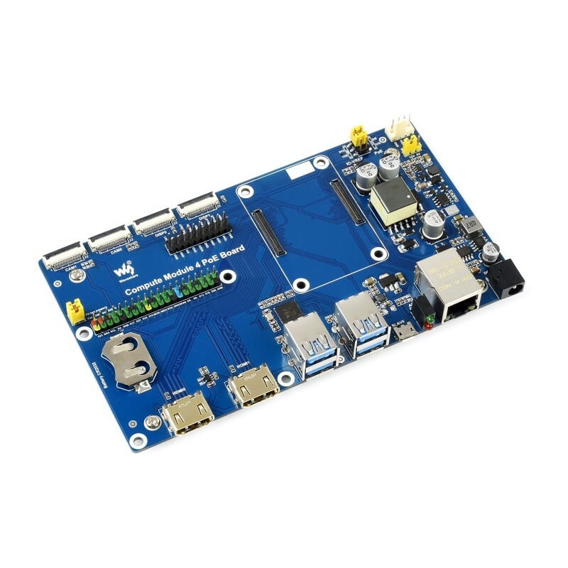 Raspberry Pi Compute Module 4 IO-kort med PoE-funktion, til alle varianter af CM4