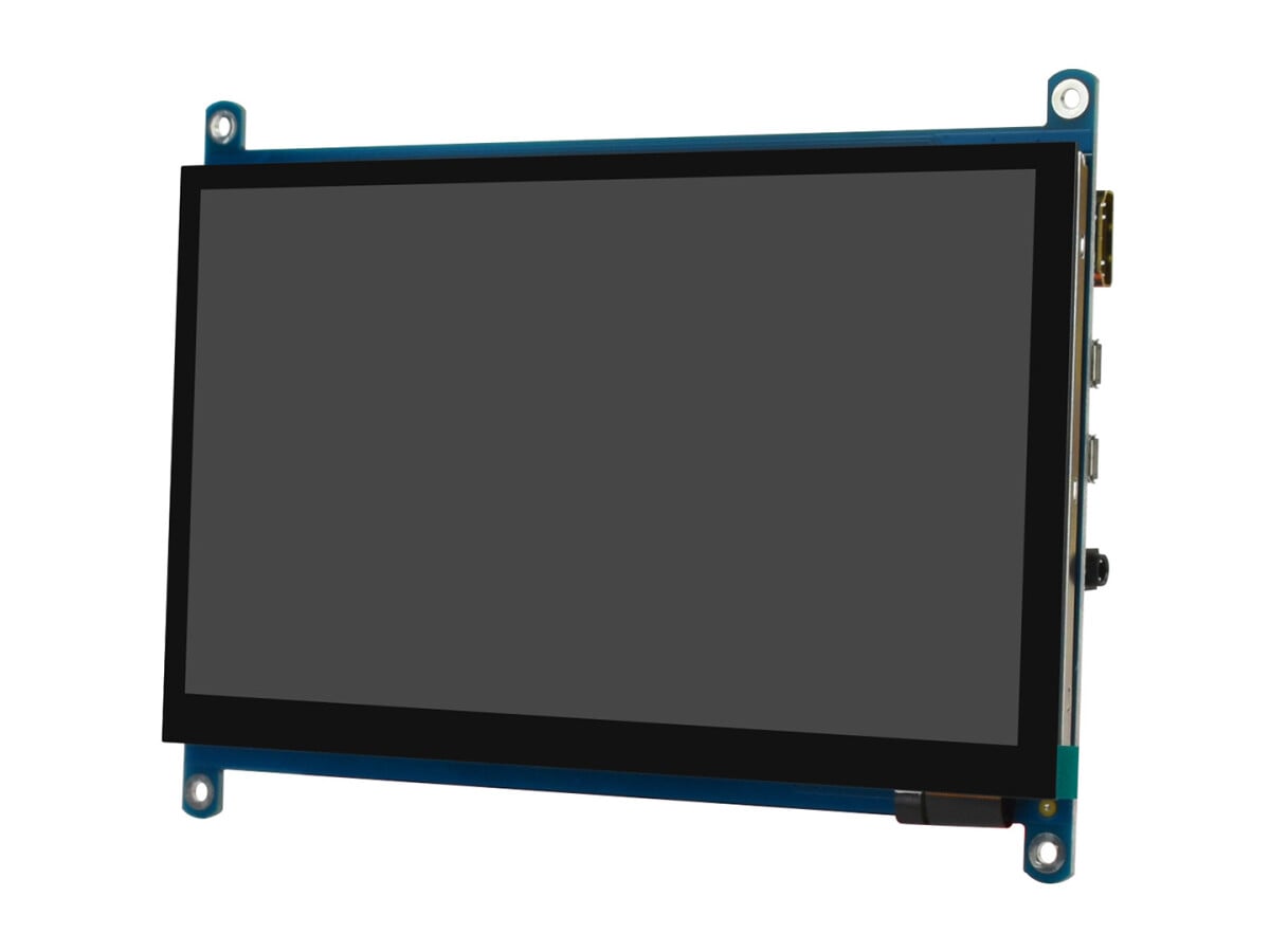 WaveShare 7-tommer QLED Quantum Dot Display, Kapacitivt touch, 1024×600, G+G forstærket glaspanel, Støtte til forskellige systemer
