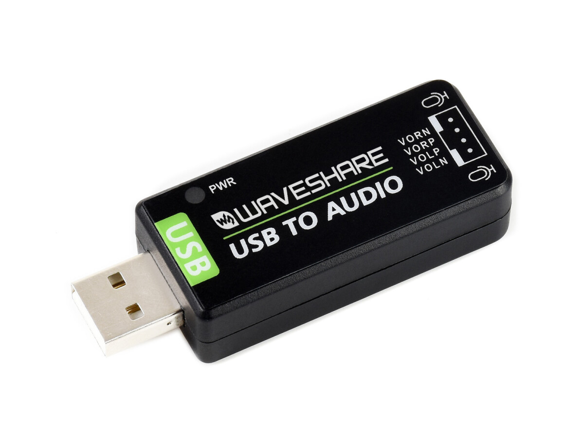 WaveShare USB Soundkort til Raspberry Pi, Jetson Nano – driverfri