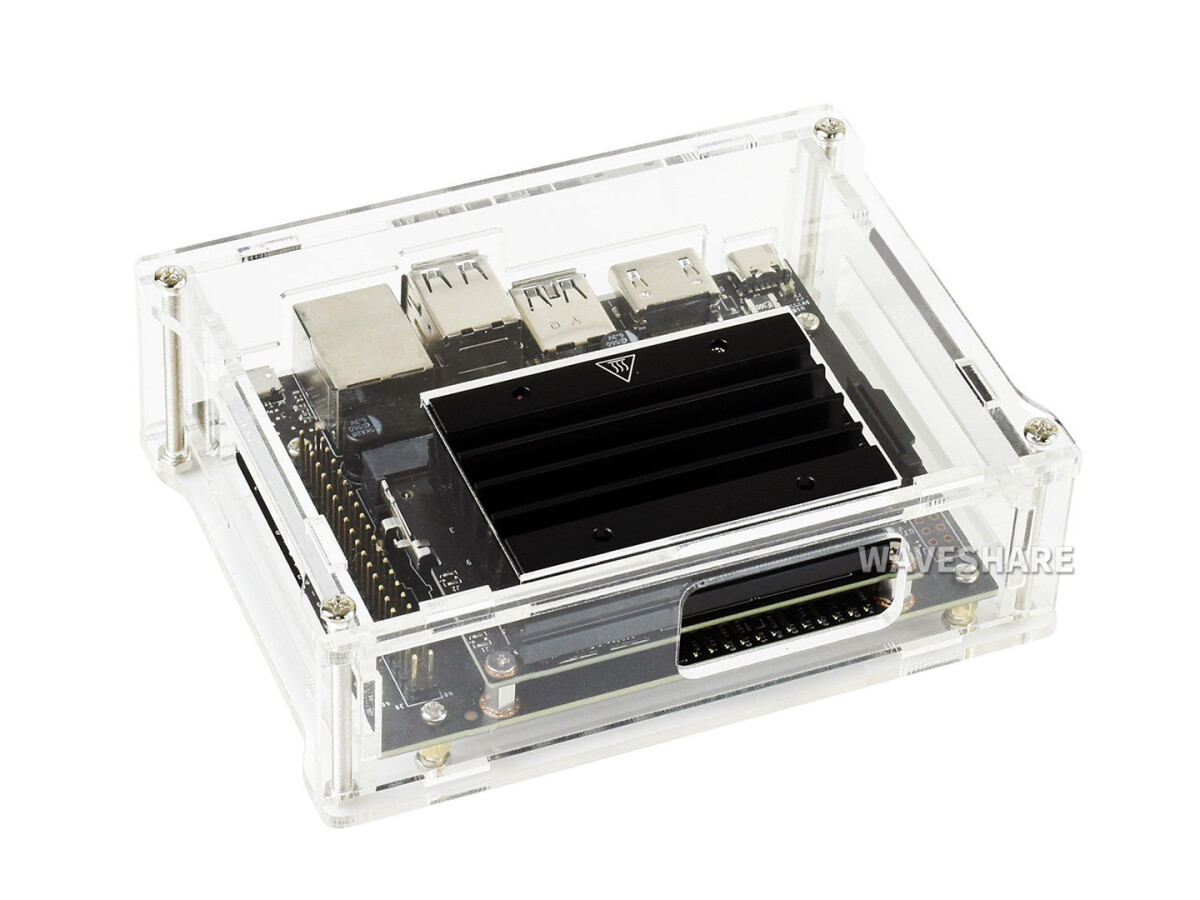 WaveShare Akryl Transparent Etui Specielt Designet Til Jetson Nano 2GB Udviklingskit