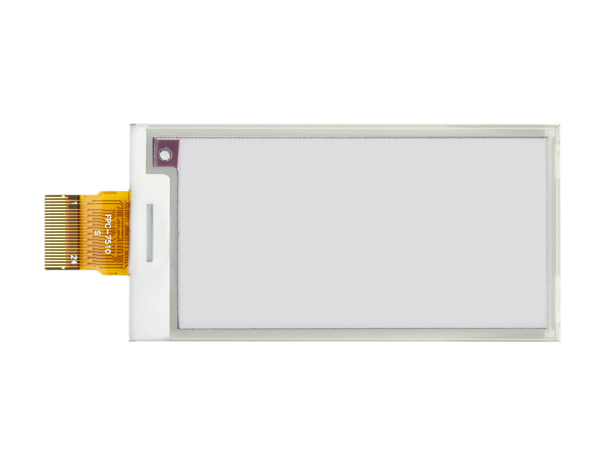 WaveShare 2,66 Zoll E-Paper (B) E-Ink rådisplay, 296x152, Rød / Sort / Hvid, SPI, uden PCB