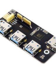 WaveShare PCIe TO USB 3.2 Gen1 Adapter, til Raspberry Pi Compute Module 4 IO Board, 4x HS USB