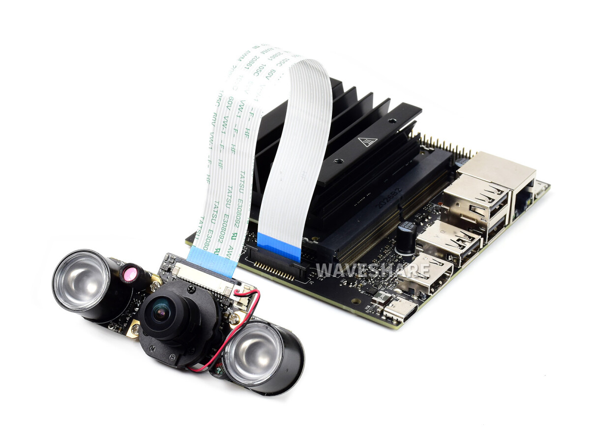 WaveShare IMX219-160 8MP IR-CUT Kamera, 162° synsfelt, IR-CUT Infrarød, Egnet til Jetson Nano / Compute Module