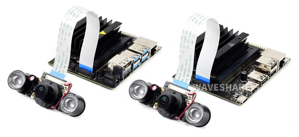 WaveShare IMX219-160 8MP IR-CUT Kamera, 162° synsfelt, IR-CUT Infrarød, Egnet til Jetson Nano / Compute Module