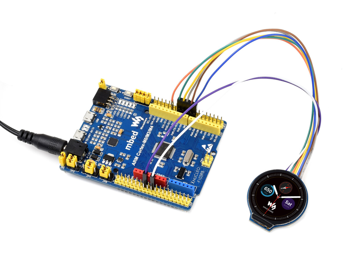 WaveShare 1,28 Zoll Rund LCD-Display Modul 240x240, 65K RGB til Arduino/Raspberry Pi