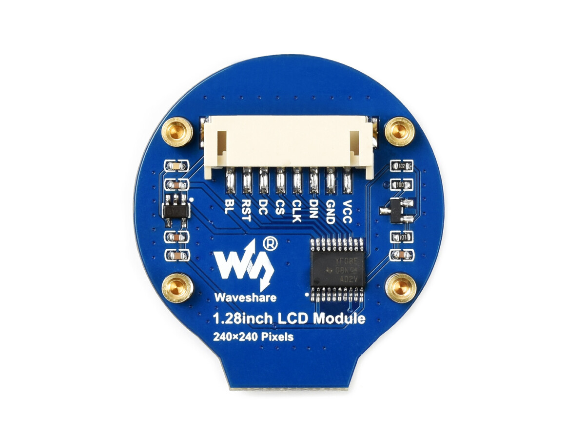 WaveShare 1,28 Zoll Rund LCD-Display Modul 240x240, 65K RGB til Arduino/Raspberry Pi