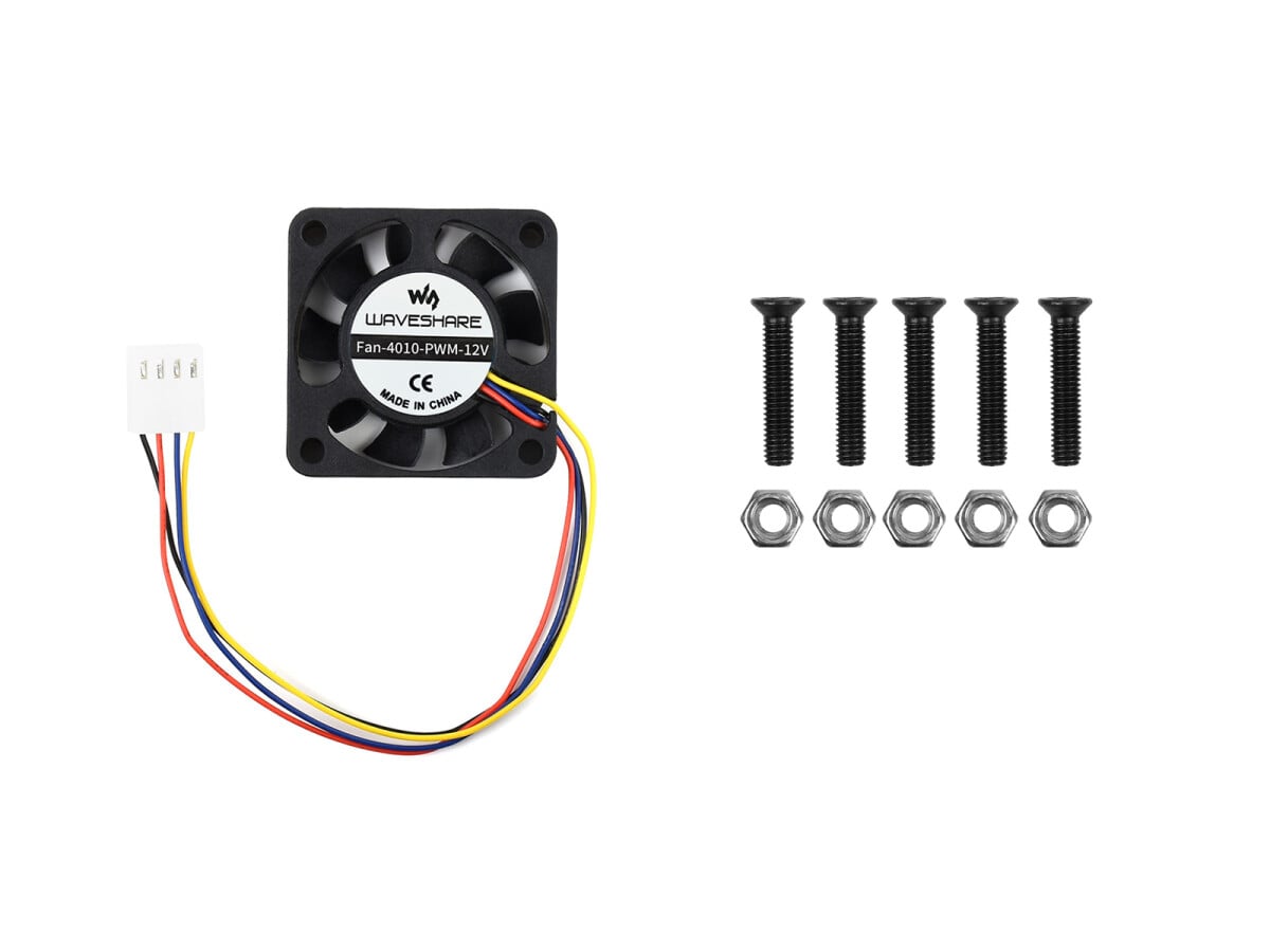 WaveShare Dedikeret køleventilator 12V til Compute Module 4 IO Board PWM hastighedsstyring