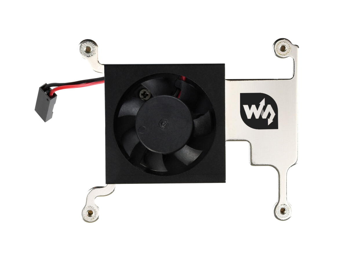 WaveShare Lavprofil CPU-køleventilator til Raspberry Pi 4B/3B+/3B med aluminiumslegeringsbeslag