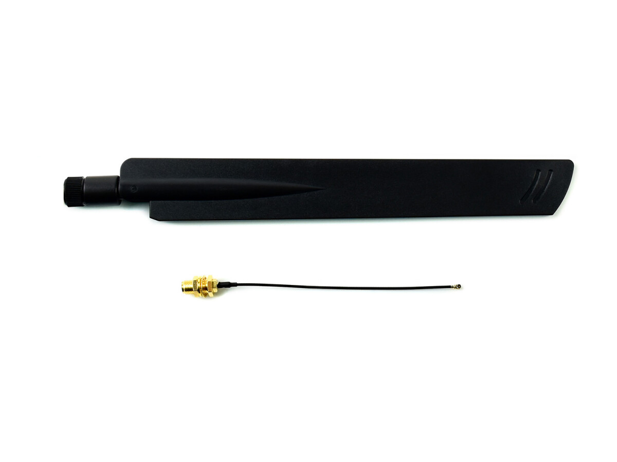 WaveShare 5G højfrekvens omni antenne SMA til IPEX-4 stik, kompatibel med 5G/4G/3G/GNSS