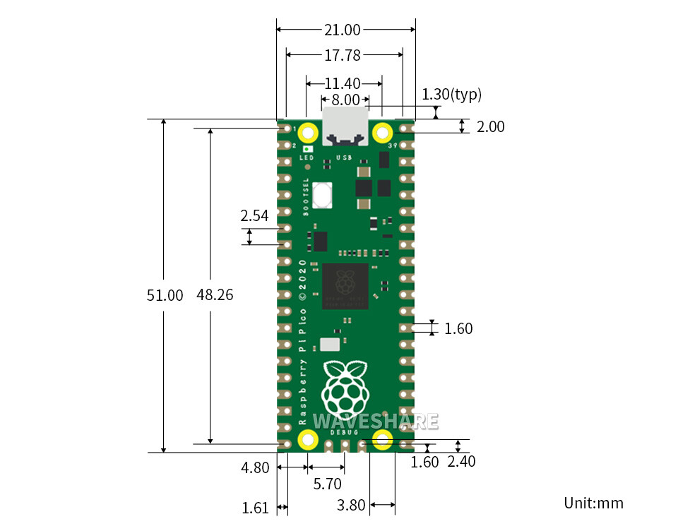 WaveShare Raspberry Pi Pico sensorpakke med forskellige sensorer