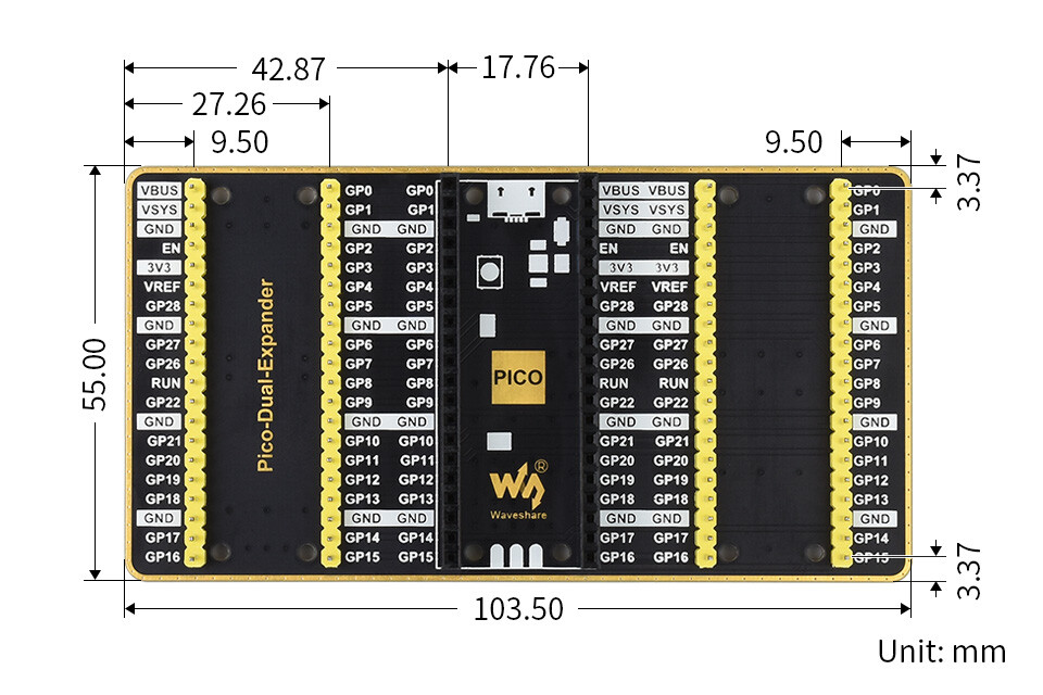 WaveShare 11,9 Zoll Kapazitiver Touchscreen LCD 320x1480 HDMI IPS Verstærket Glasdæksel