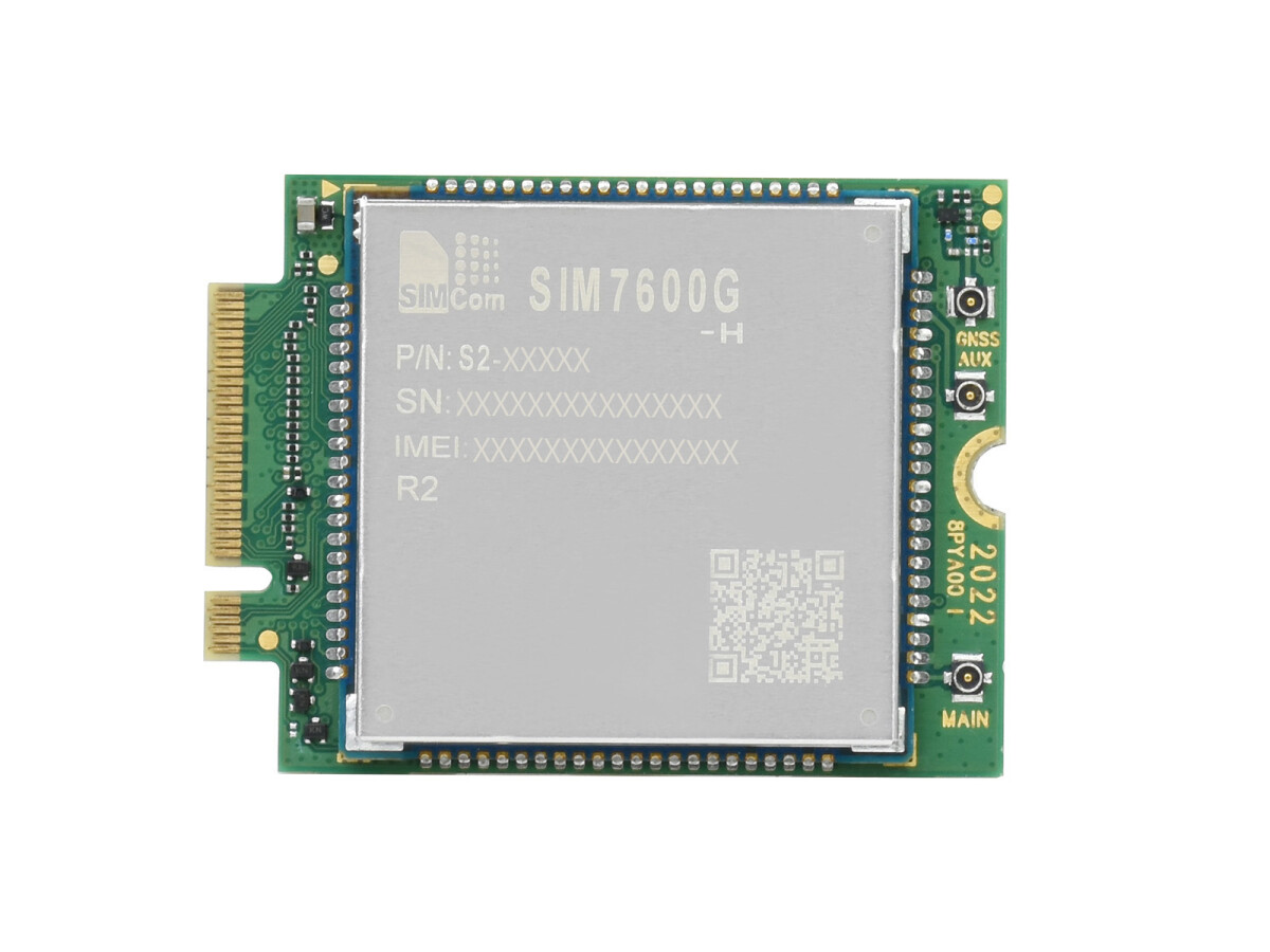 WaveShare SIM7600G-H-M.2 SIMCom 4G LTE Cat-4 Modul Global dækning GNSS M.2 stik
