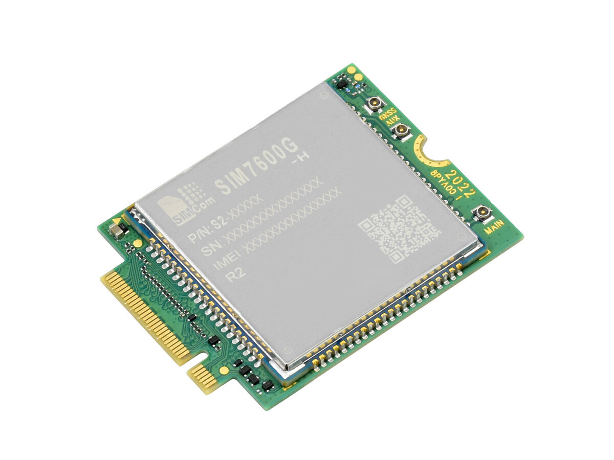 WaveShare SIM7600G-H-M.2 SIMCom 4G LTE Cat-4 Modul Global dækning GNSS M.2 stik