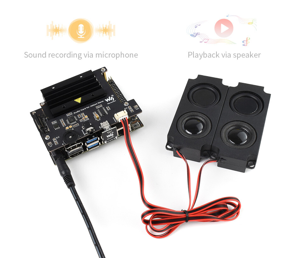 WaveShare USB-lydcodec til Jetson Nano, USB-lydkort, plug and play