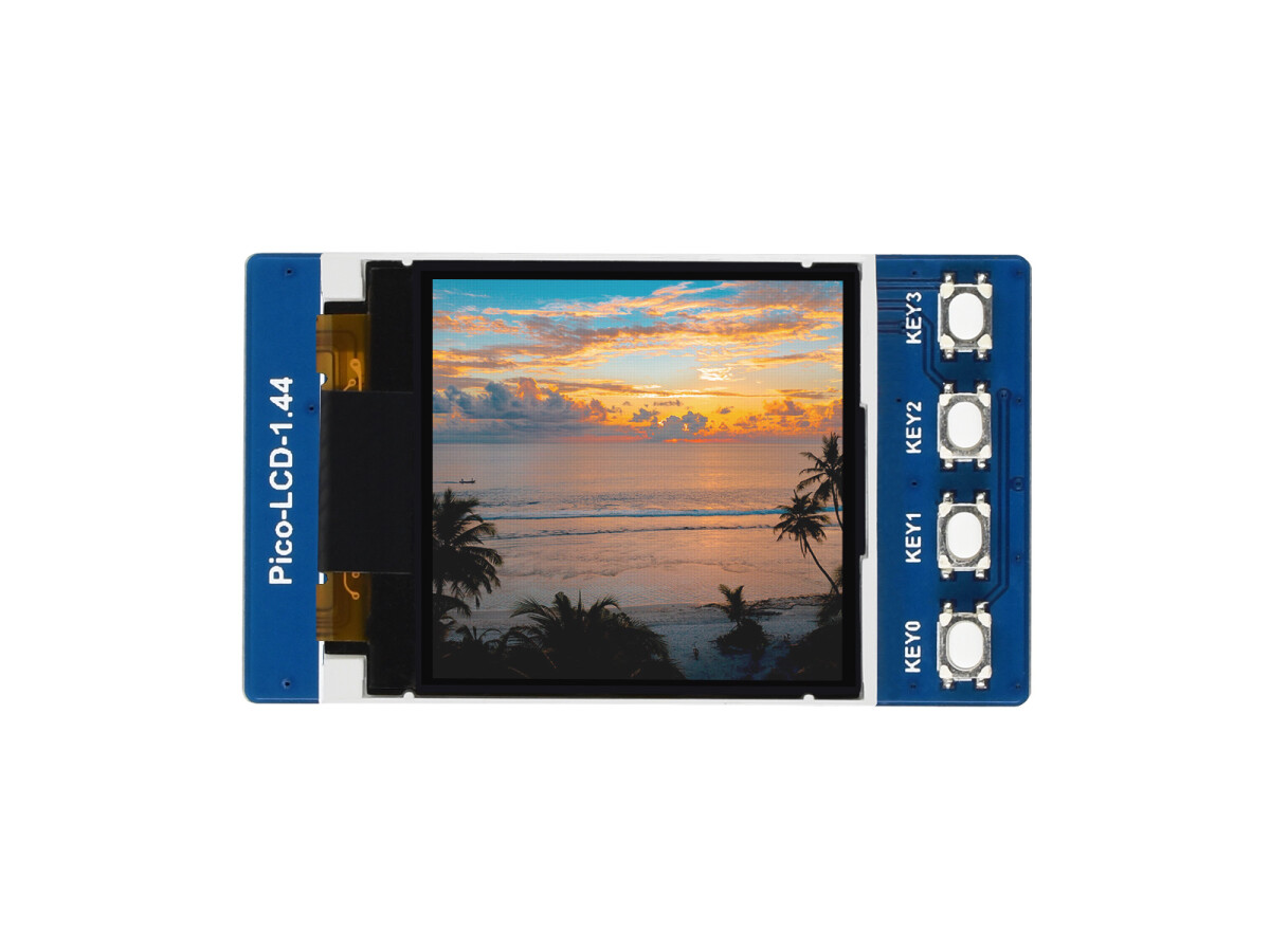 WaveShare 1,44 Zoll LCD-displaymodul til Raspberry Pi Pico, 65.000 farver, 128×128, SPI