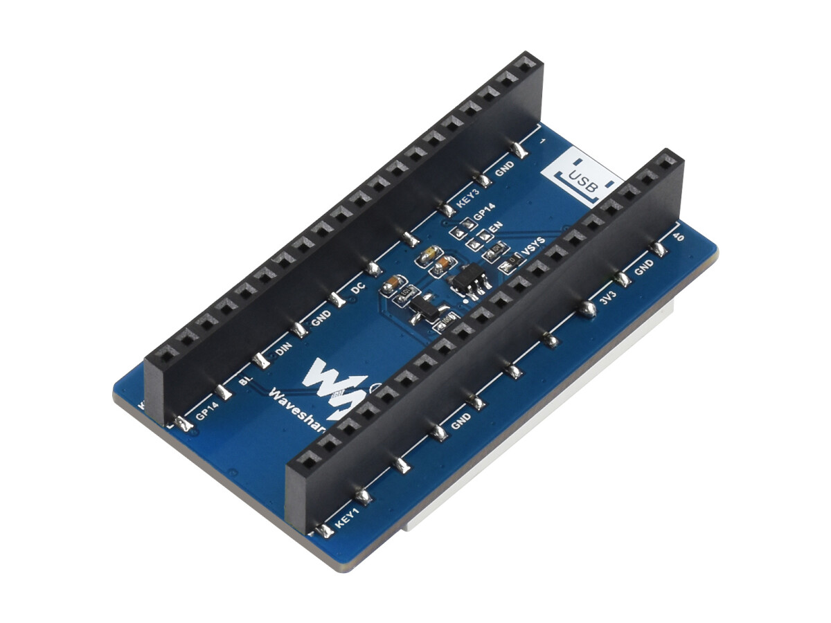 WaveShare 1,44 Zoll LCD-displaymodul til Raspberry Pi Pico, 65.000 farver, 128×128, SPI
