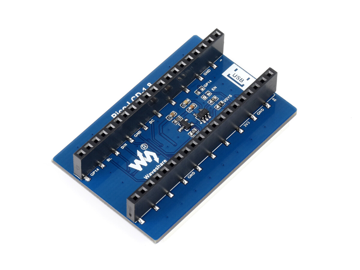 WaveShare 1,8 Zoll LCD-displaymodul til Raspberry Pi Pico, 65.000 farver, 160×128, SPI