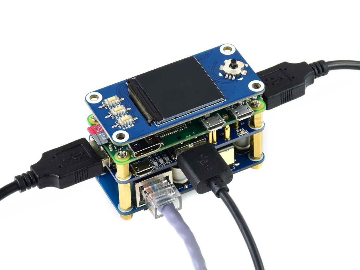 WaveShare PoE Ethernet USB HUB HAT til Raspberry Pi Zero 1x RJ45 3x USB