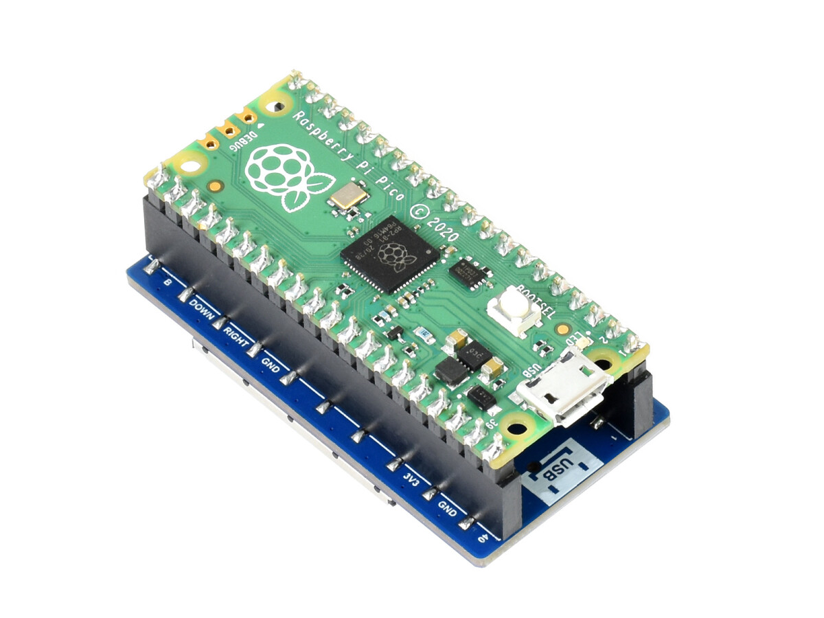 WaveShare 1,3 Zoll LCD-displaymodul til Raspberry Pi Pico, 65.000 farver, 240x240, SPI