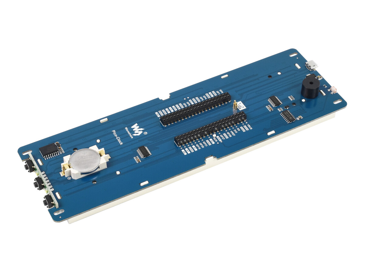 WaveShare Elektronisk Ur til Raspberry Pi Pico, Nøjagtig RTC, Flere Funktioner, LED-cifre