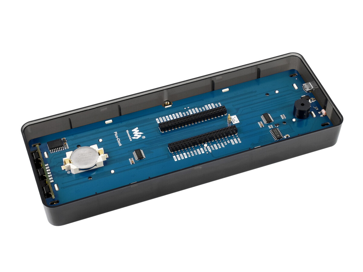 WaveShare Elektronisk Ur til Raspberry Pi Pico, Nøjagtig RTC, Flere Funktioner, LED-cifre