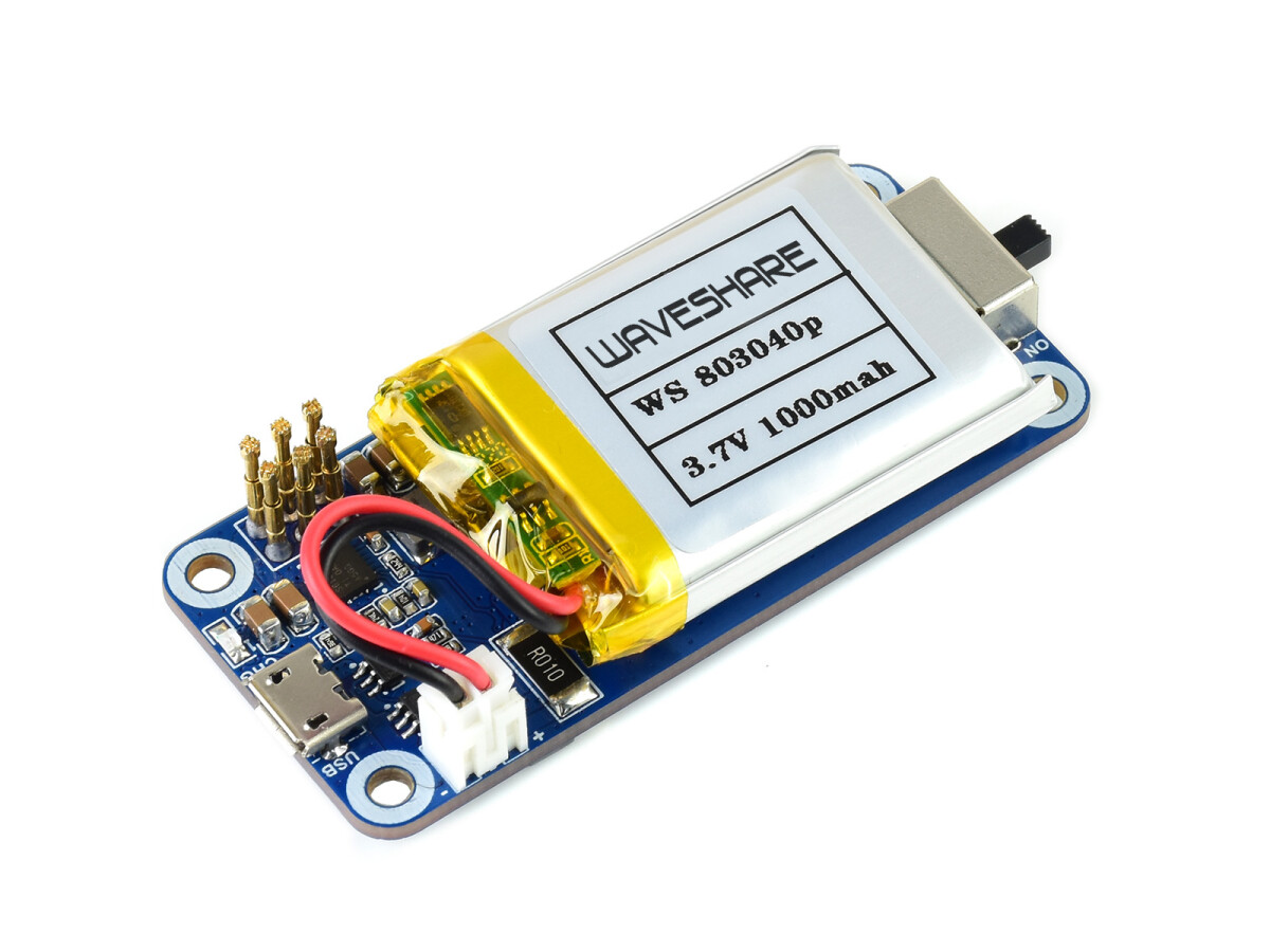 WaveShare Uden afbrydelse strømforsyning UPS HAT til Raspberry Pi Zero, Stabil 5V udgang