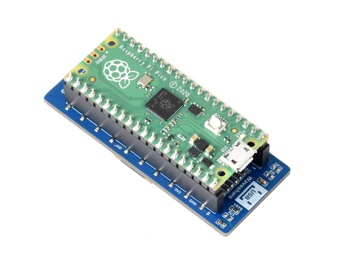 WaveShare 2,2 Zoll OLED-displaymodul til Raspberry Pi Pico, 128×32, SPI/I2C