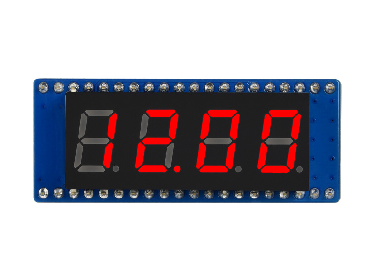 WaveShare 4-stifts 8-segment displaymodul til Raspberry Pi Pico SPI