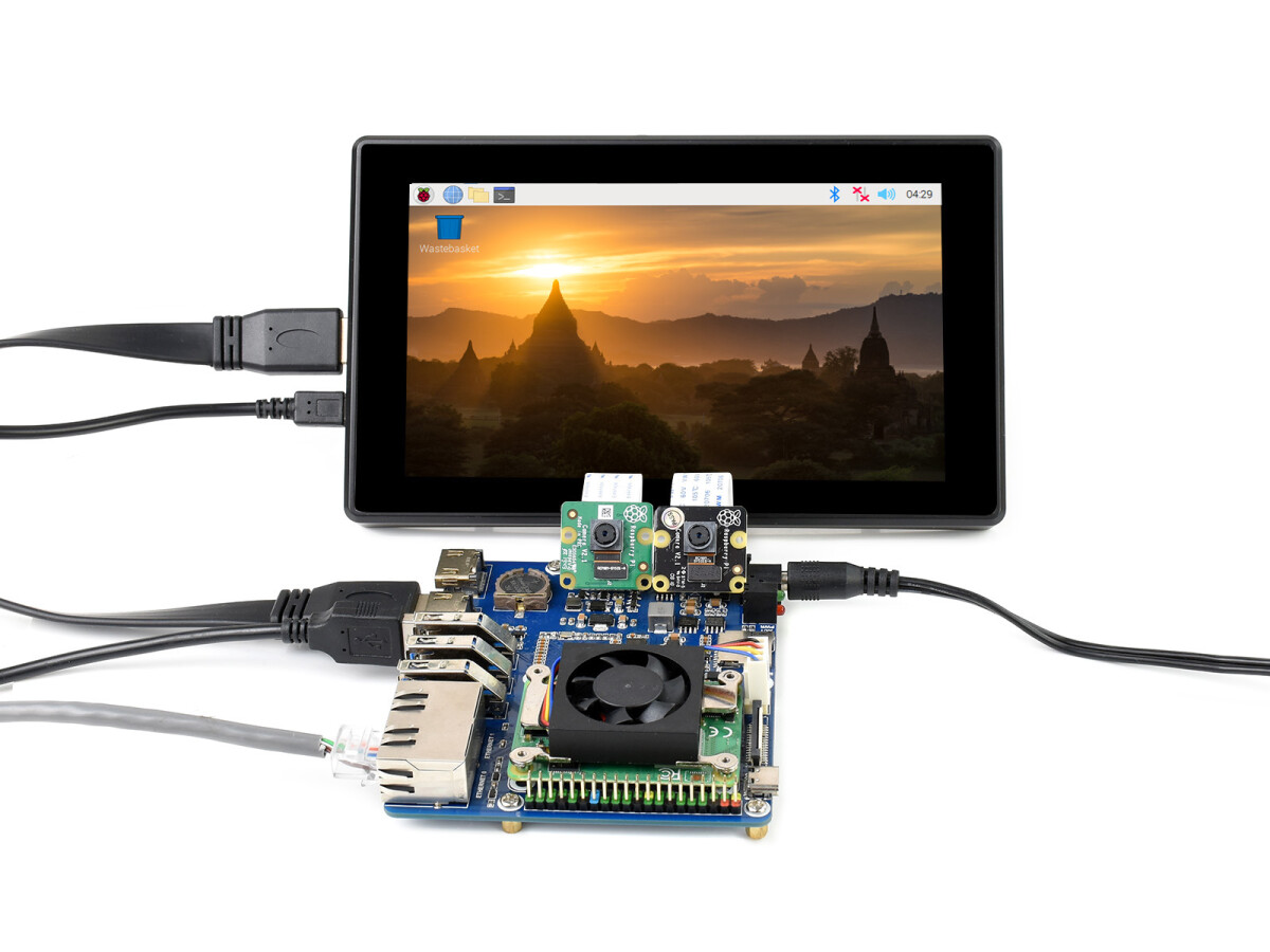 WaveShare Dual Gigabit Ethernet Base Board til Raspberry Pi Compute Module 4