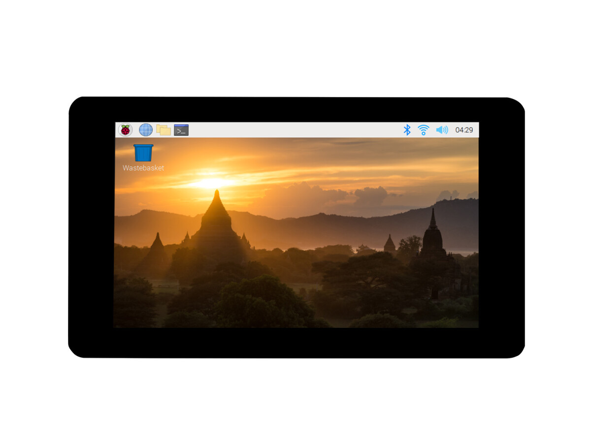 WaveShare 7-tommers kapacitivt touchdisplay til Raspberry Pi, DSI interface, 800×480