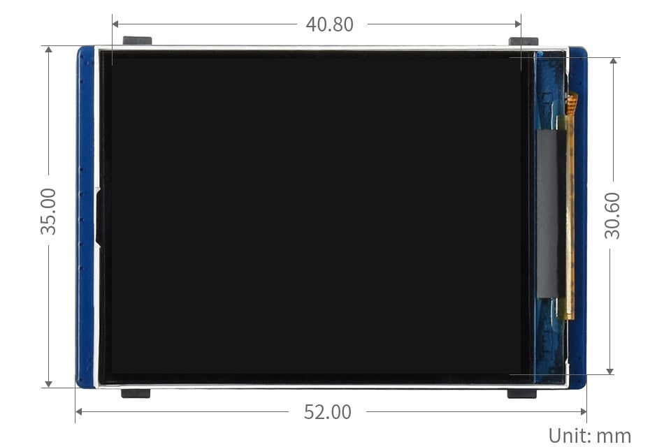 WaveShare 2-tommers LCD-displaymodul til Raspberry Pi Pico, 65.000 farver, 320x240, SPI