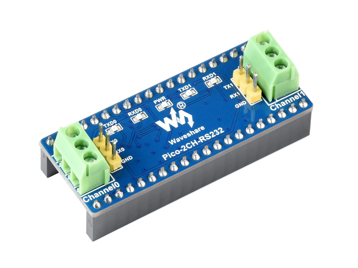 WaveShare 2-Kanal RS232 Modul til Raspberry Pi Pico, SP3232EEN transceiver, UART til RS232