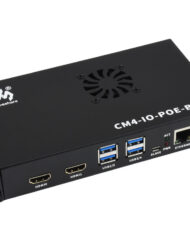 WaveShare PoE Mini-computer Metallkasse med køleventil til Raspberry Pi Compute Module 4