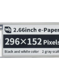 WaveShare 2,66 Zoll E-Paper E-Ink Display Modul til Raspberry Pi Pico, 296×152, sort/hvid, SPI
