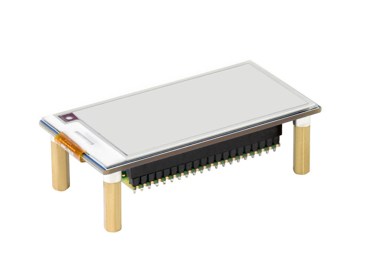 WaveShare 2,66 Zoll E-Paper E-Ink Display Modul (B) til Raspberry Pi Pico, 296×152, Rød / Sort / Hvid, SPI