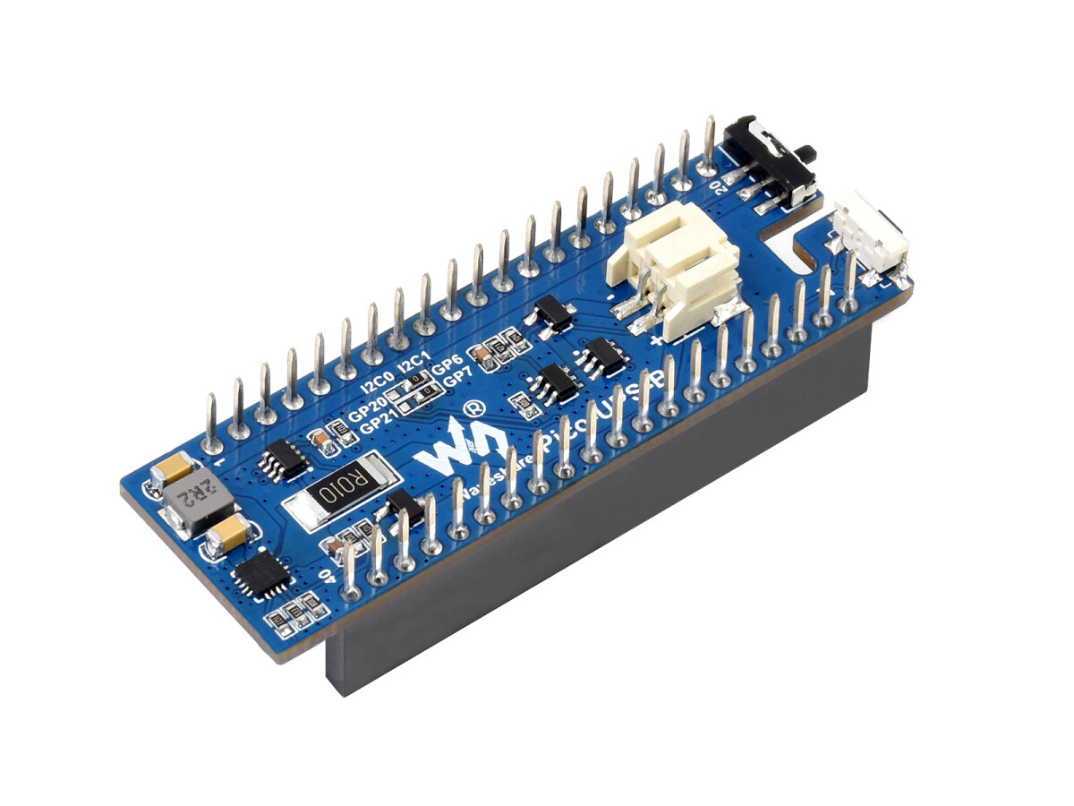 WaveShare UPS-modul til Raspberry Pi Pico, genopladeligt batteri, staplet design, usikker strømforsyning
