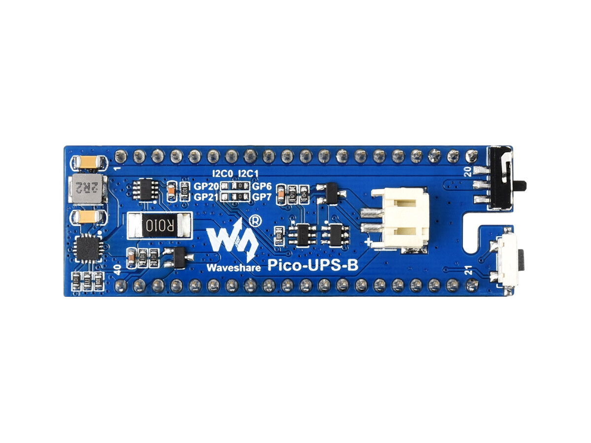 WaveShare UPS-modul til Raspberry Pi Pico, genopladeligt batteri, staplet design, usikker strømforsyning