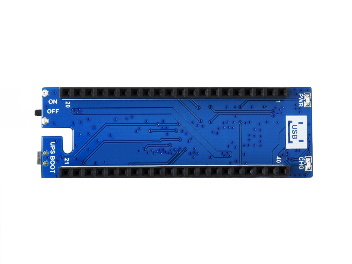 WaveShare UPS-modul til Raspberry Pi Pico, genopladeligt batteri, staplet design, usikker strømforsyning