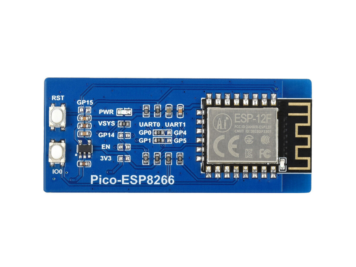 WaveShare ESP8266 WiFi-modul til Raspberry Pi Pico Understøtter TCP/UDP-protokol