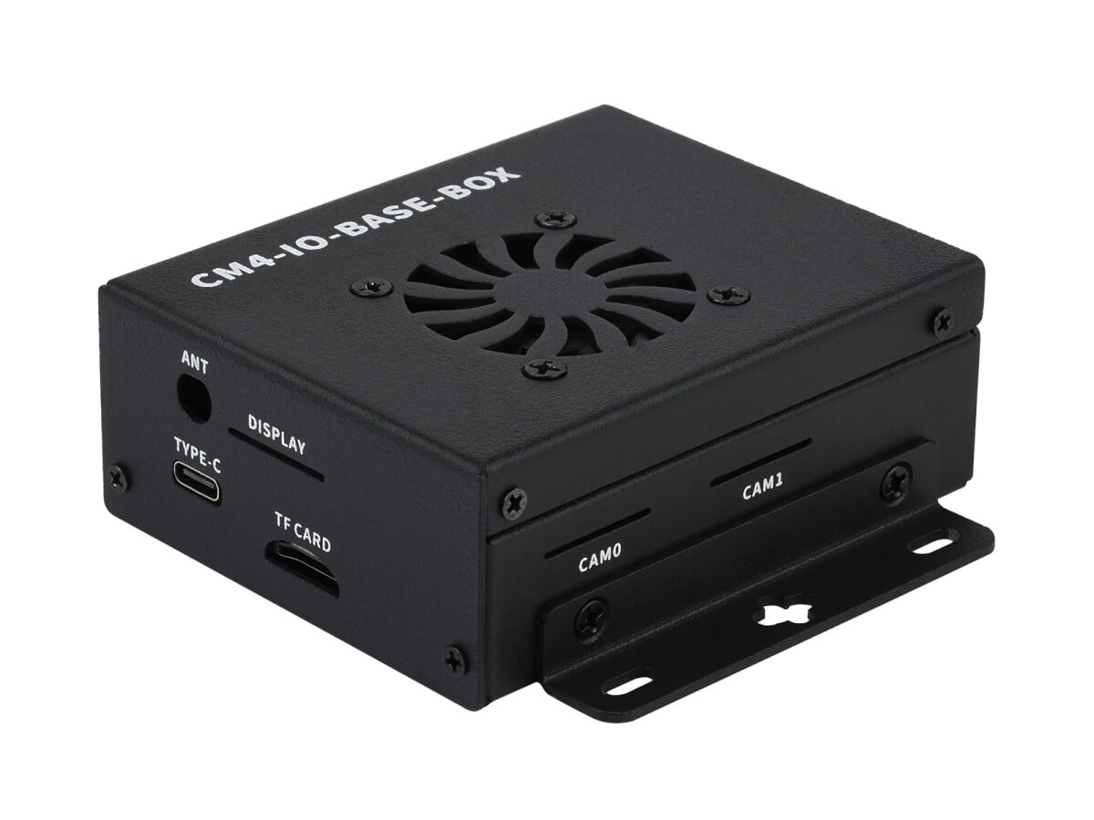 WaveShare Mini-Computer, komplet version til Raspberry Pi Compute Module 4 (ikke inkluderet), metalkabinet med køleventilator