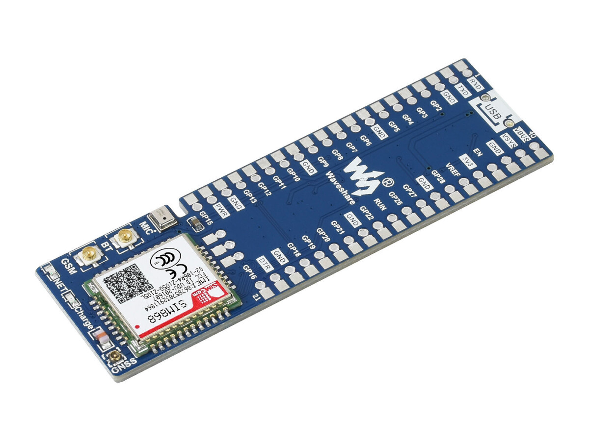 WaveShare SIM868 GSM GPRS GNSS Modul til Raspberry Pi Pico Bluetooth-forbindelse