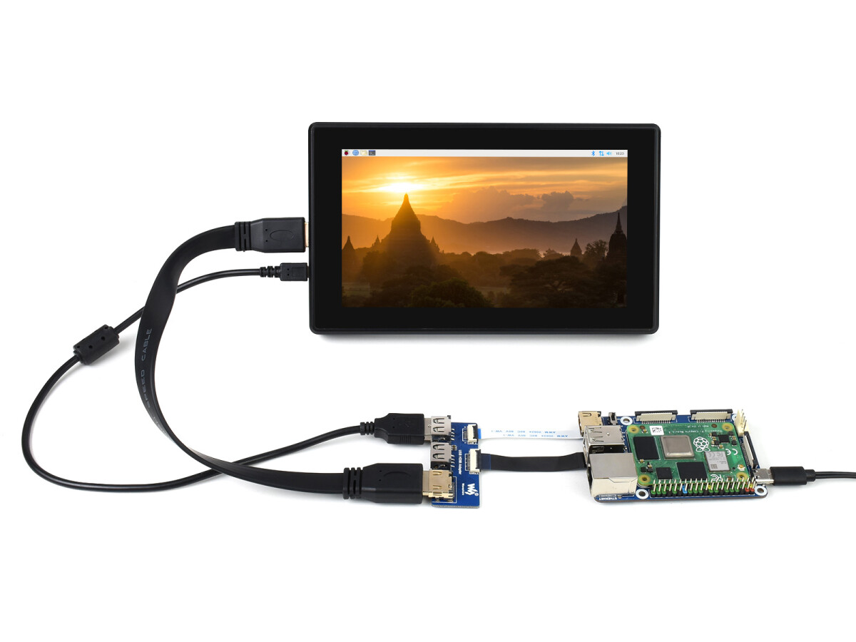 WaveShare CM4-IO-BASE-A + USB HDMI Adapter til Raspberry Pi Compute Module 4