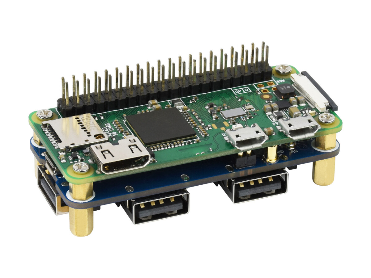 WaveShare USB HUB HAT (B) til Raspberry Pi-serien, 4x USB 2.0 porte