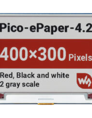 WaveShare 4,2 Zoll E-Paper E-Ink Display Modul (B) til Raspberry Pi Pico 400x300 Rød Sort Hvid SPI