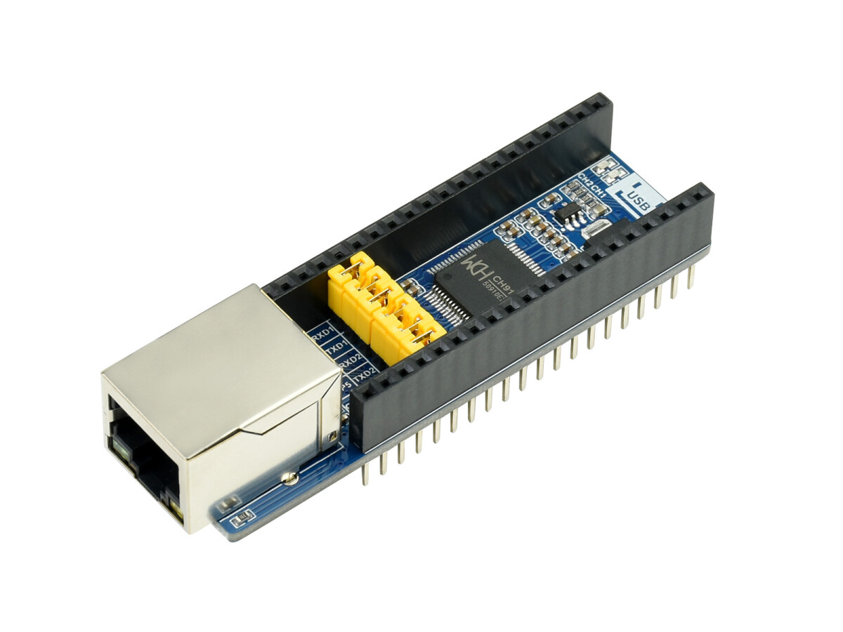 WaveShare Ethernet til UART-konverter til Raspberry Pi Pico, 10/100M Ethernet