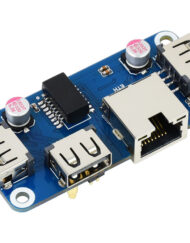 WaveShare Ethernet / USB HUB HAT (B) til Raspberry Pi-serien, 1x RJ45, 3x USB 2.0