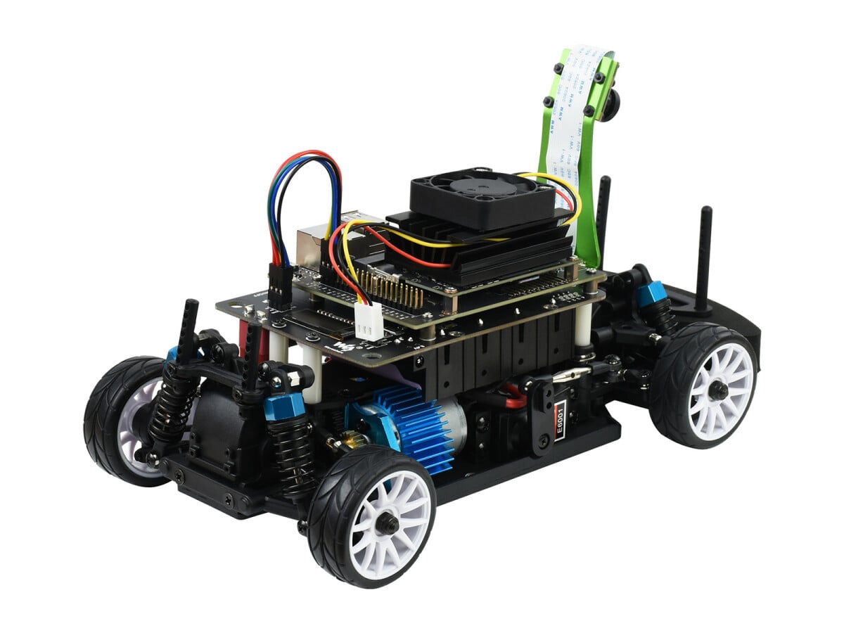 WaveShare JetRacer Pro 2GB AI Kit, High Speed AI Racing Robot drevet af Jetson Nano 2GB (ikke inkluderet), Pro version