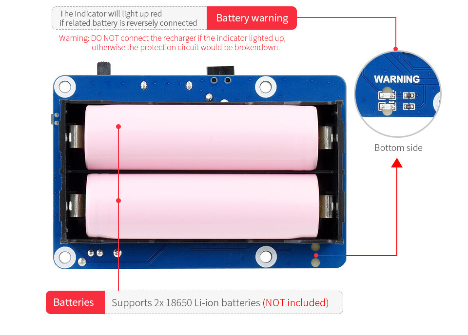 WaveShare UPS HAT (B) uden strømudfald til Raspberry Pi
