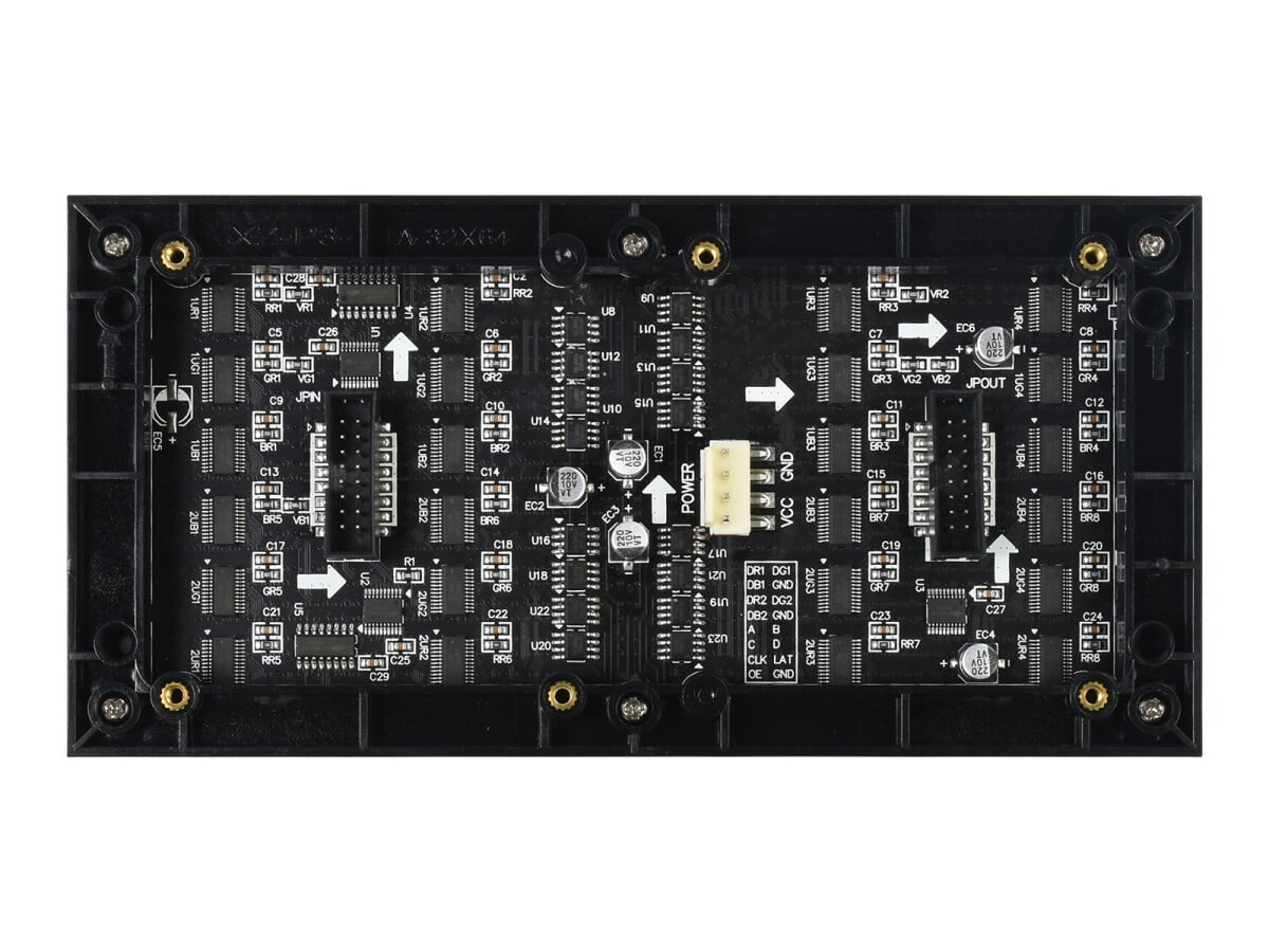 WaveShare RGB Fuld farve multi-funktion digitalt ur til Raspberry Pi Pico, 64x32 grid, præcis RTC