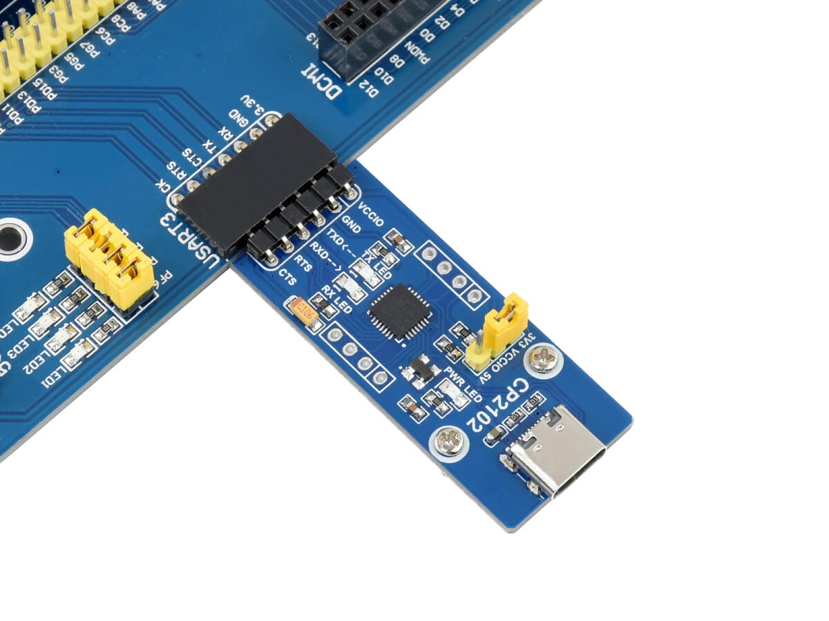 WaveShare CP2102 USB UART Bord (Type C), USB til UART (TTL) Kommunikationsmodul, USB-C stik